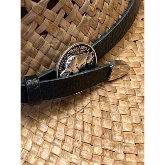 BUFFALO NICKEL CONCHO SILVER HAIR WESTERN HAT BAND SOUTHWEST MENS WOMENS - Picture 5 of 11